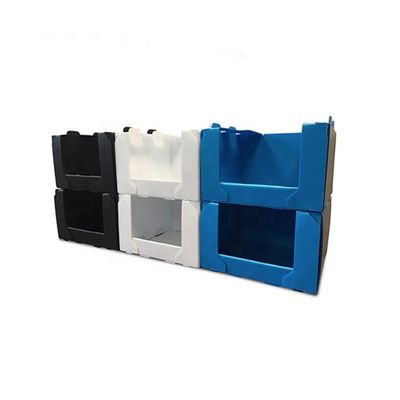 Рифленые пластиковые Stackable ящики склада складные