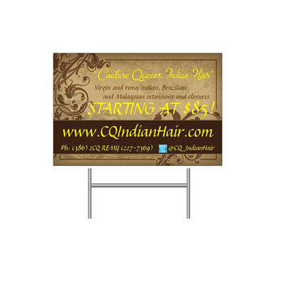 PP гофрировали пластиковые знаки двора крытые/на открытом воздухе рекламу с кольями h